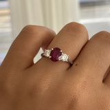 Oval Ruby & Round Diamond Trilogy