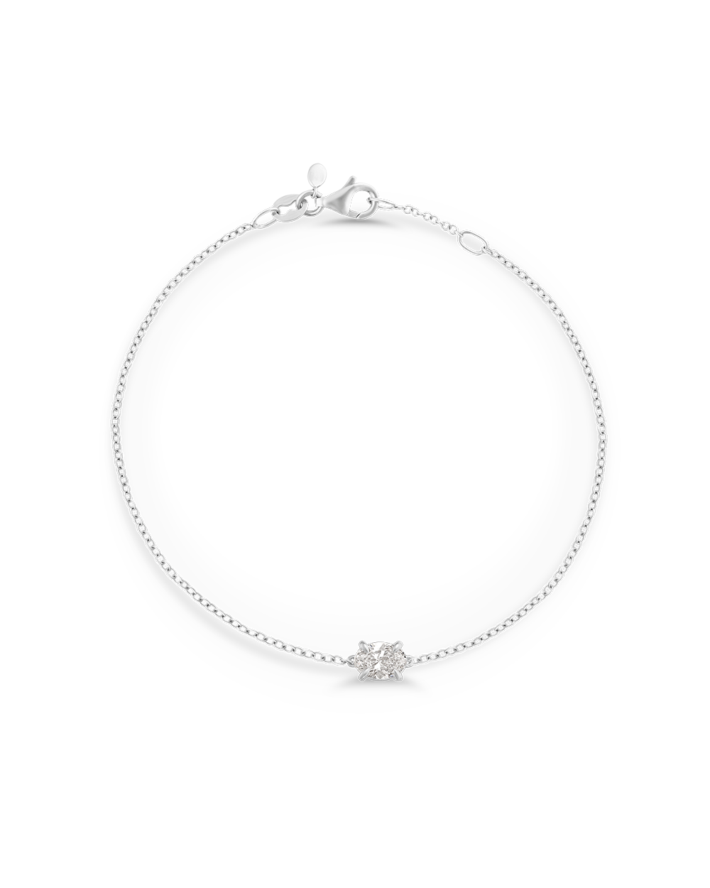 Oval Solitaire Diamond Bracelet classajewellers