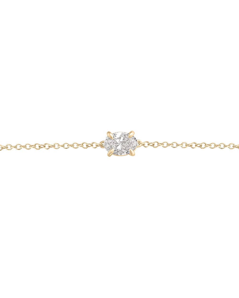 Oval Solitaire Diamond Bracelet classajewellers
