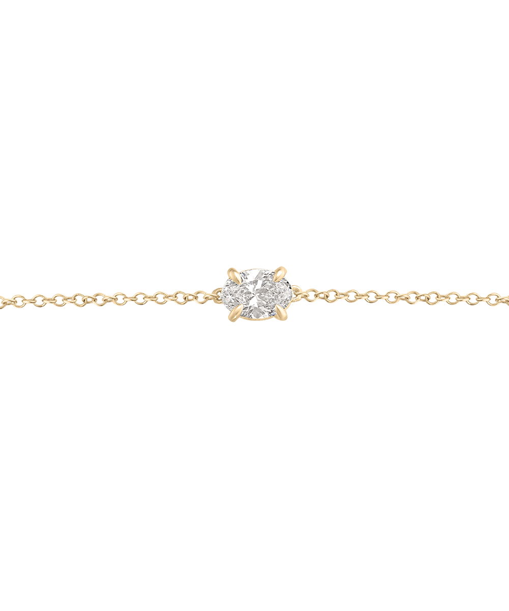 Linked for Life Oval Solitaire Diamond Bracelet classajewellers