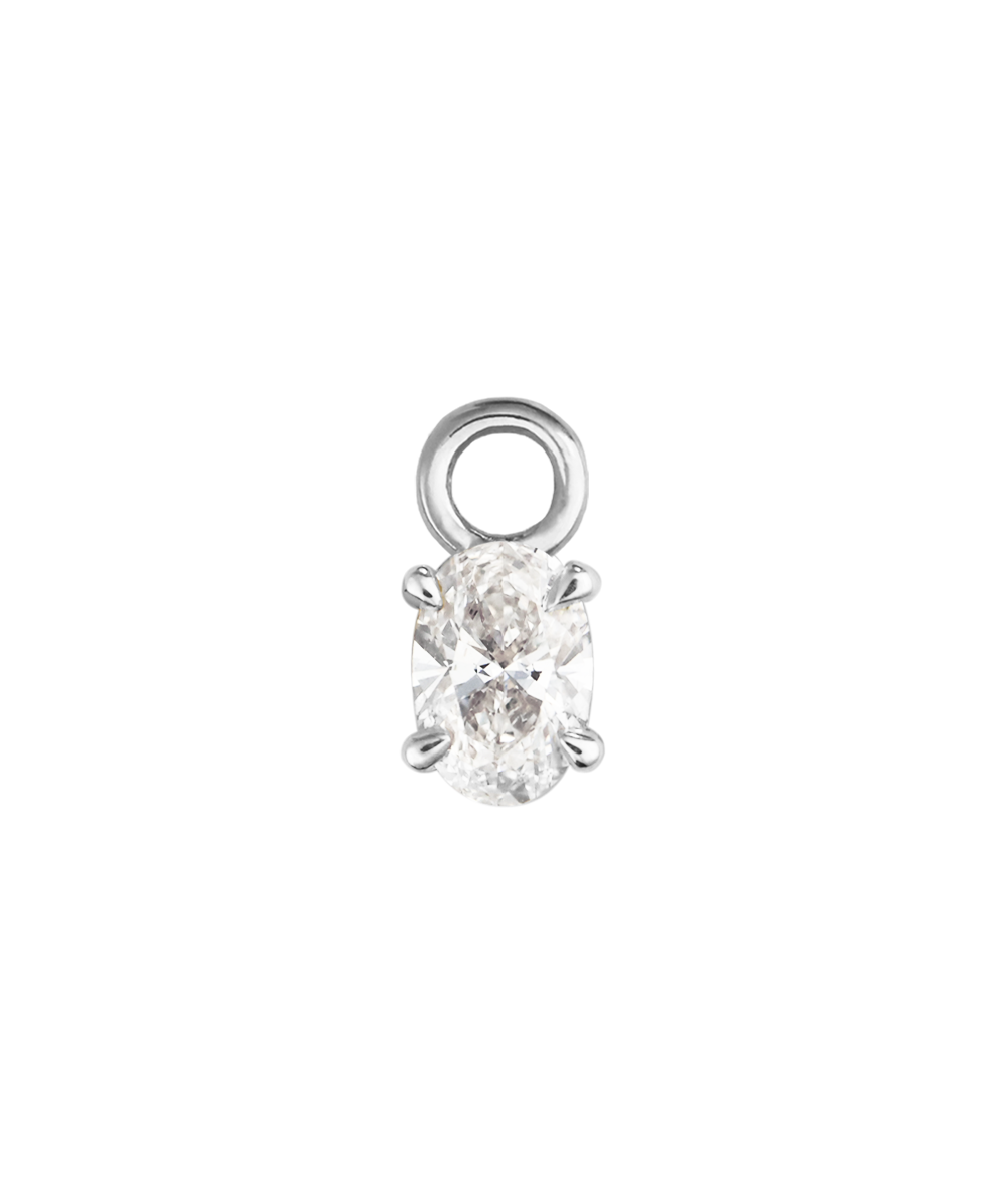 Oval Diamond Charm