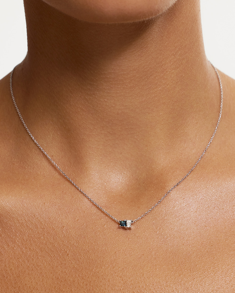 Fleur Toi et Moi Parti Sapphire Necklace