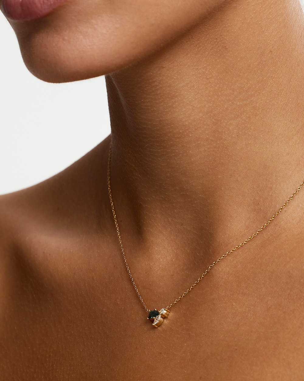 Aster Cluster Parti Sapphire Necklace