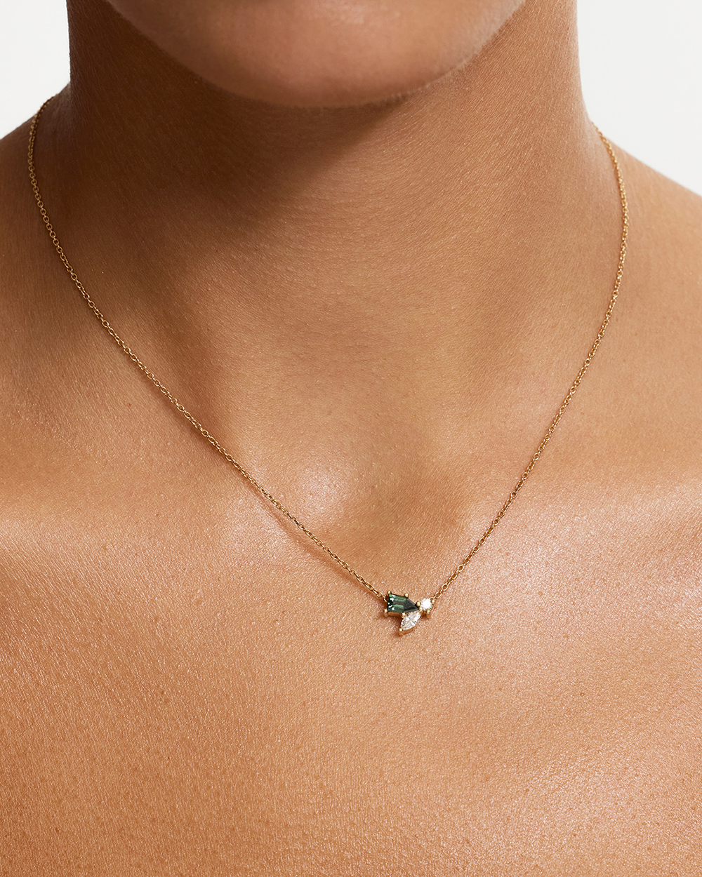 Aster Cluster Parti Sapphire Necklace