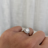Pear Diamond Halo Ring - Platinum classajewellers
