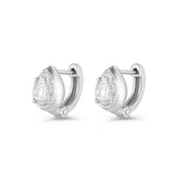 Cleo Pear Diamond Huggies