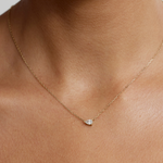 Pear Solitaire Diamond Necklace - 0.50ct