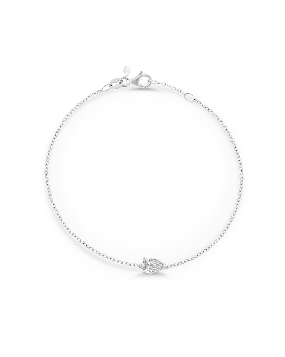 Pear Solitaire Diamond Bracelet classajewellers