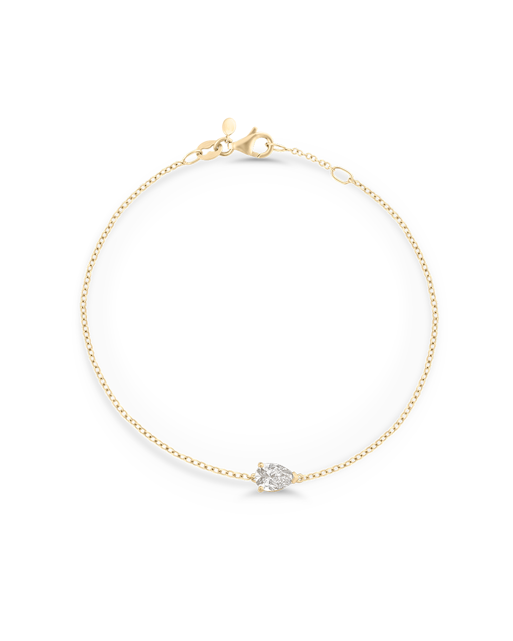 Pear Solitaire Diamond Bracelet classajewellers