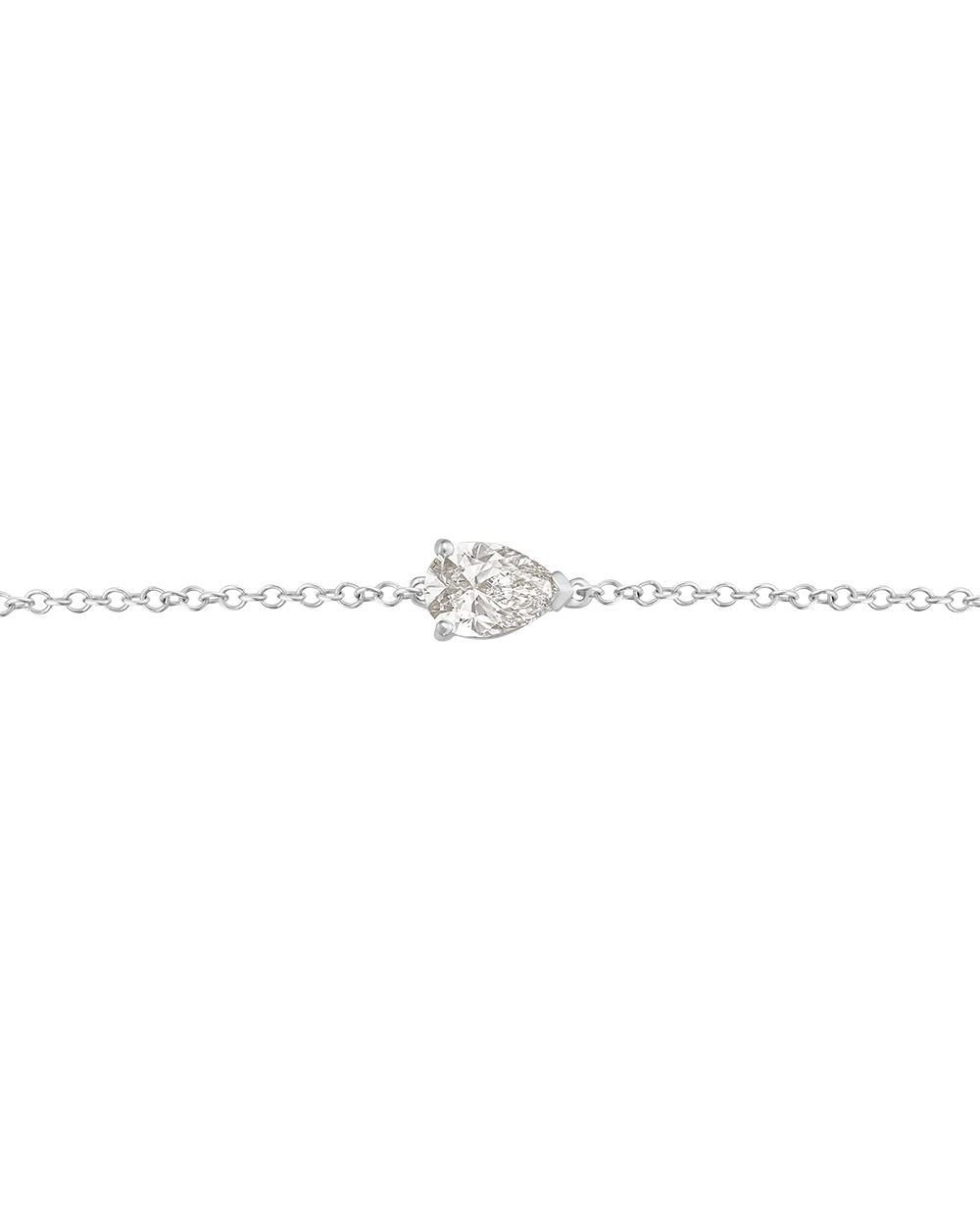 Pear Solitaire Diamond Bracelet classajewellers