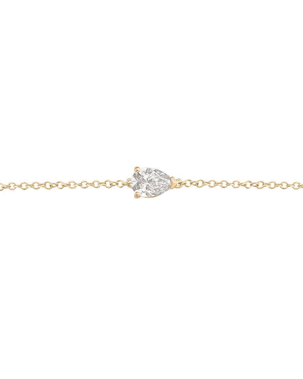 Pear Solitaire Diamond Bracelet classajewellers