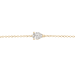Pear Solitaire Diamond Bracelet classajewellers