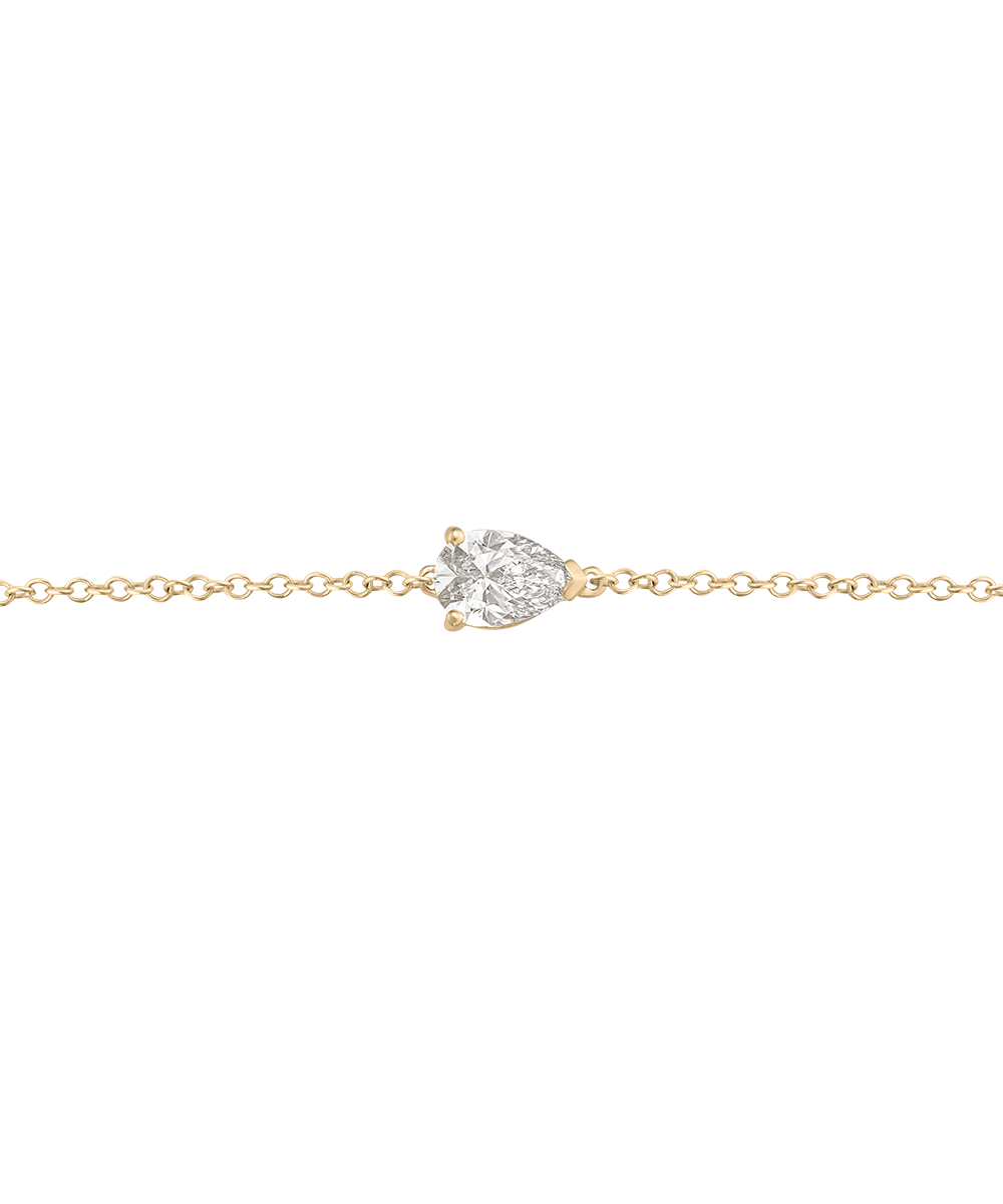 Linked for Life Pear Solitaire Diamond Bracelet classajewellers