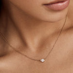 Pear Solitaire Diamond Necklace - 0.50ct