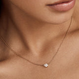 Pear Solitaire Diamond Necklace - 0.50ct