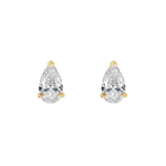 Pear Diamond Earrings - Claw
