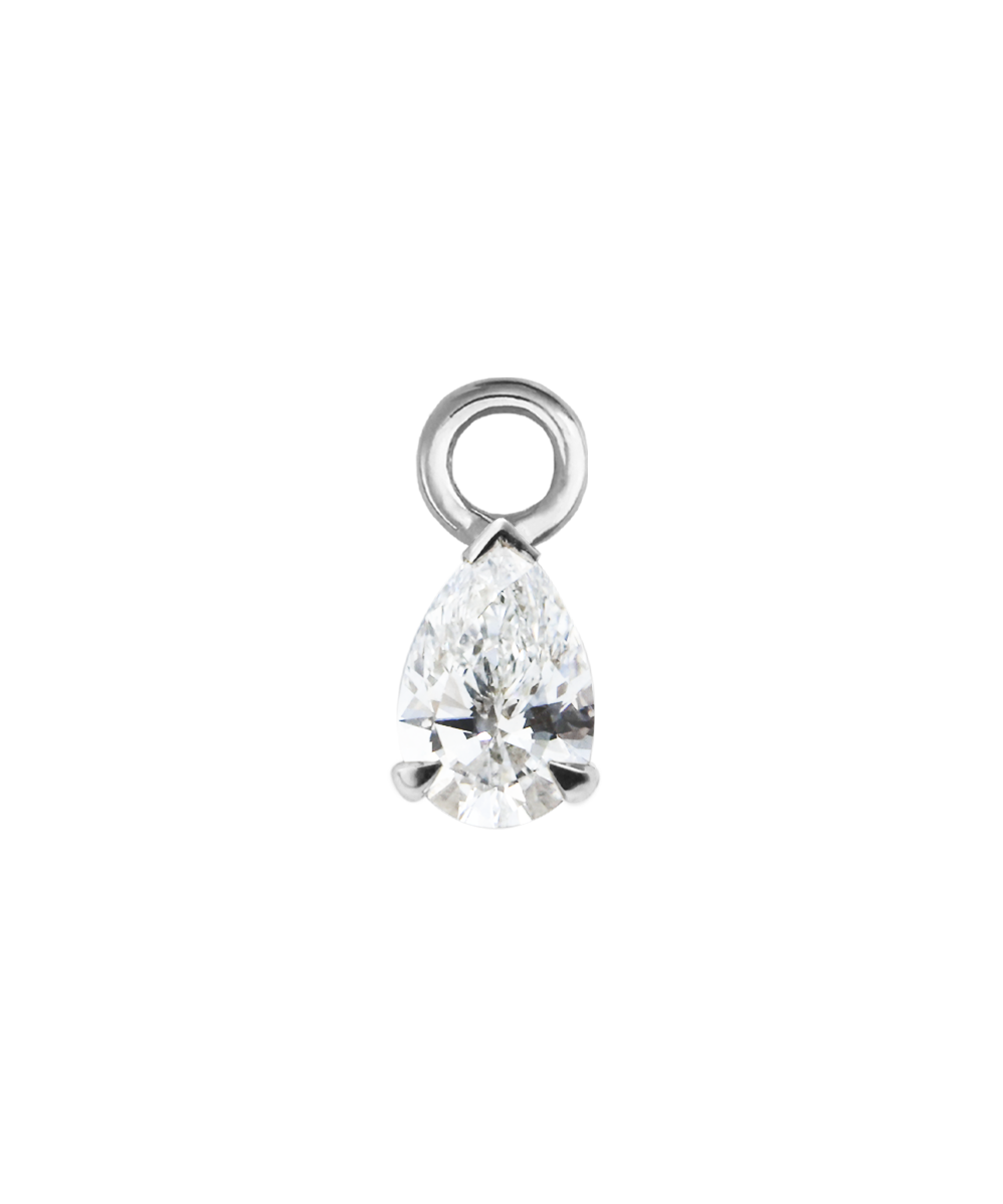 Pear Diamond Charm