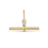 Birthstone T-Bar Pendant - Yellow Gold classajewellers