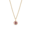 Ophelia Pink Tourmaline Pendant in 18ct Yellow Gold with Raspberry Oval Stone