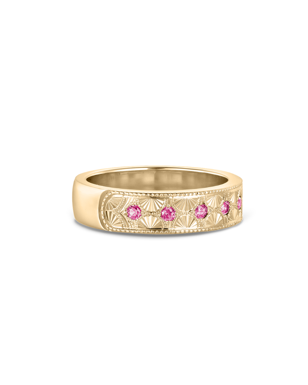 Beatrice Hand Engraved Band classajewellers