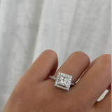 Princess Cut Diamond Halo Ring classajewellers
