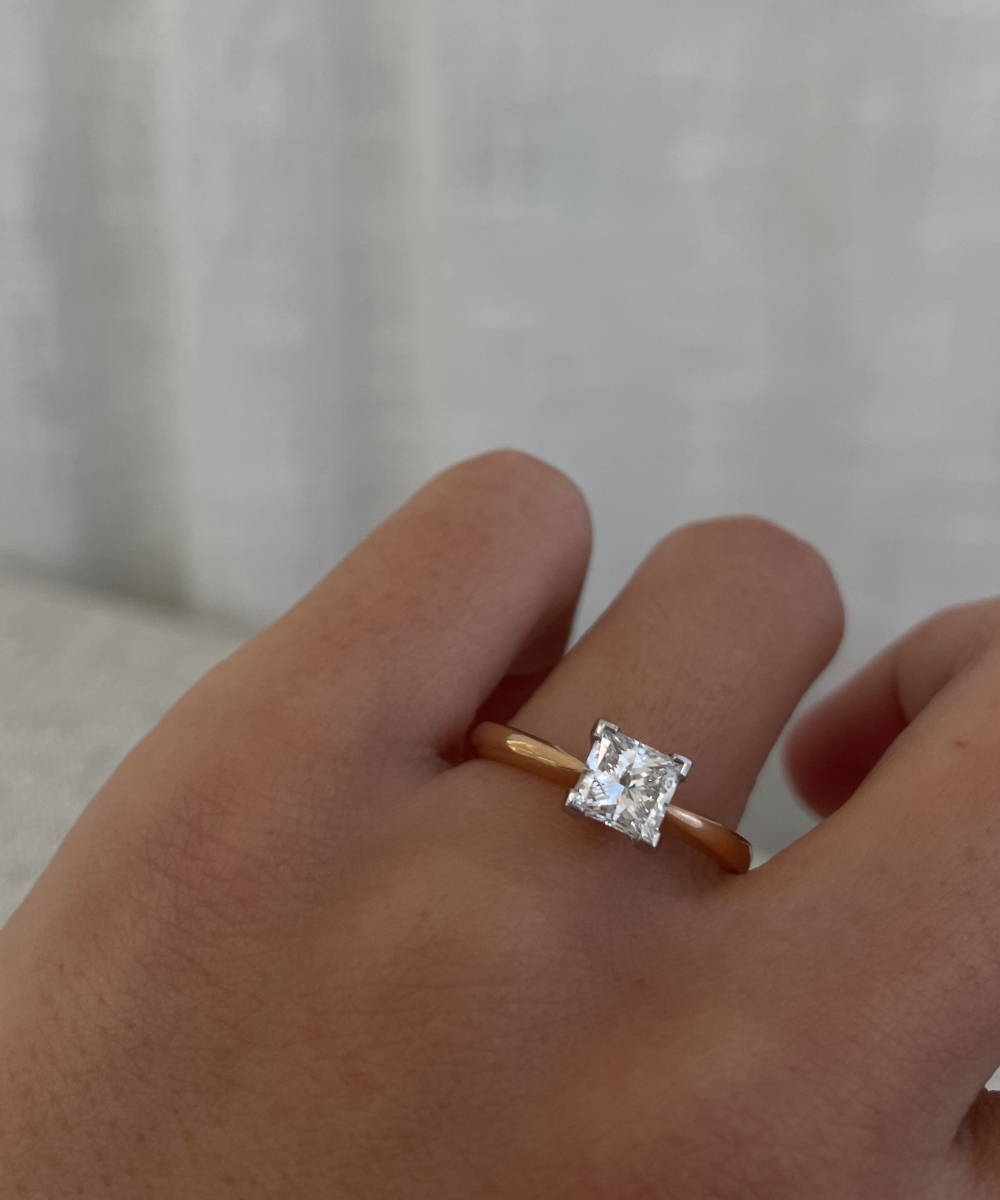 Princess Cut Diamond Solitaire Ring classajewellers