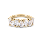 Front view of Kayla Pear Diamond Wedding Band