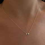 Evil Eye Necklace Yellow Gold