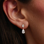 Sophia Double Pear Diamond Drop Earrings