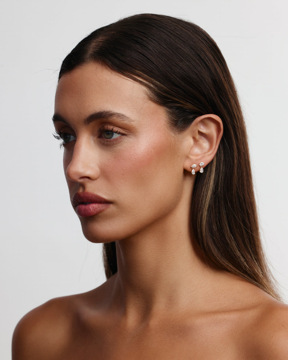 Eve Marquise and Pear Diamond Drop Earrings