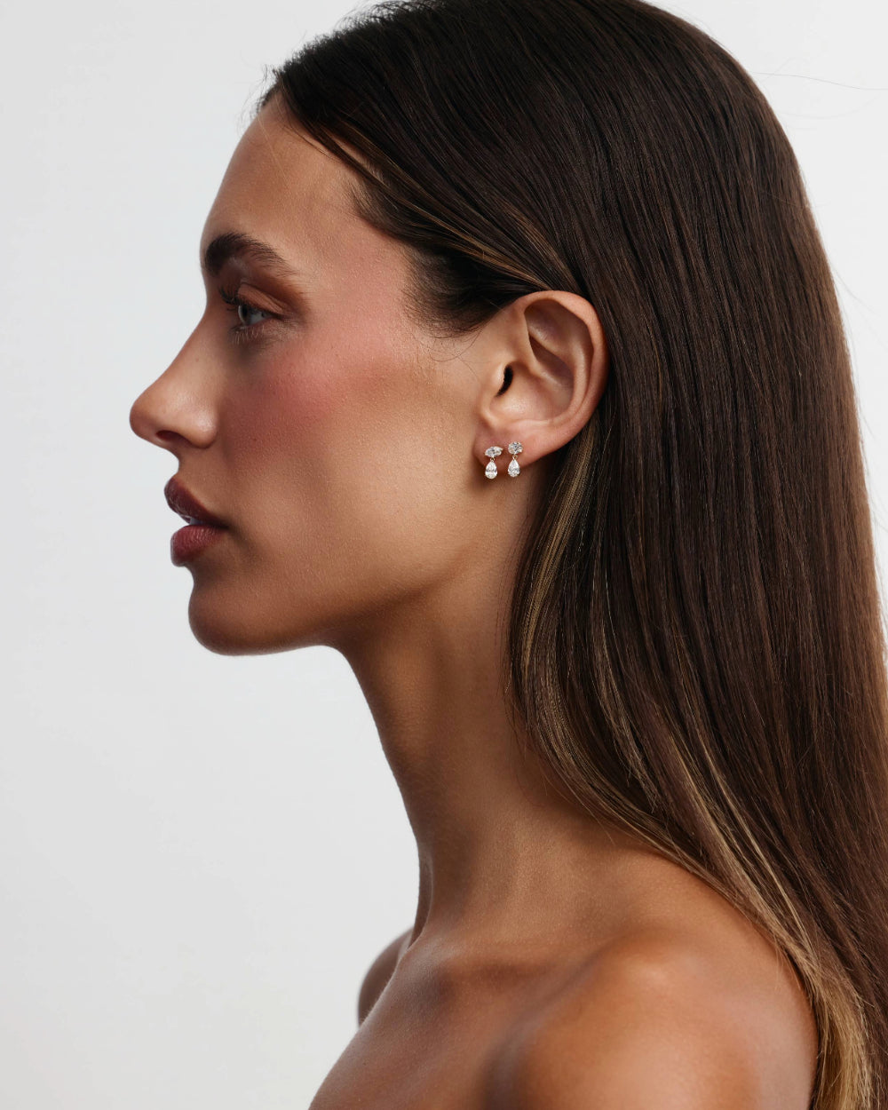 Eve Marquise and Pear Diamond Drop Earrings