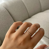 Rose Gold Bezel Set Diamond Band