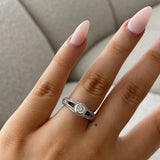 Round Bezel & Diamond Band