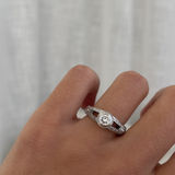 Round Bezel & Diamond Band classajewellers