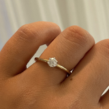Round Brilliant .30ct Solitaire Two Tone Ring