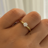 Round Brilliant 0.30ct Two Tone Solitaire Engagement Ring
