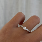 Round Diamond Solitaire Ring with Diamond Band classajewellers