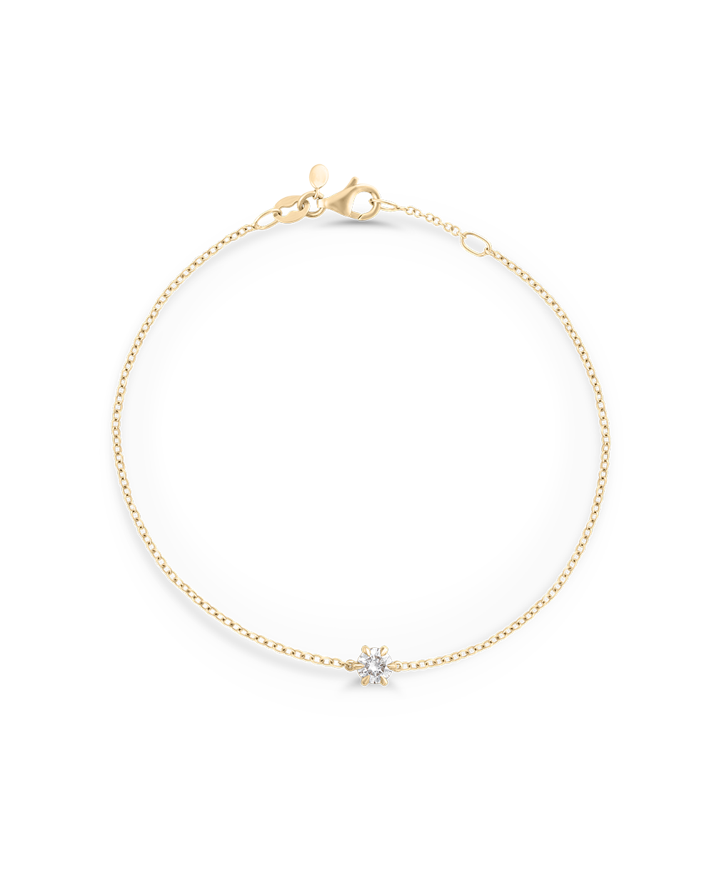 Round Solitaire Diamond Bracelet classajewellers