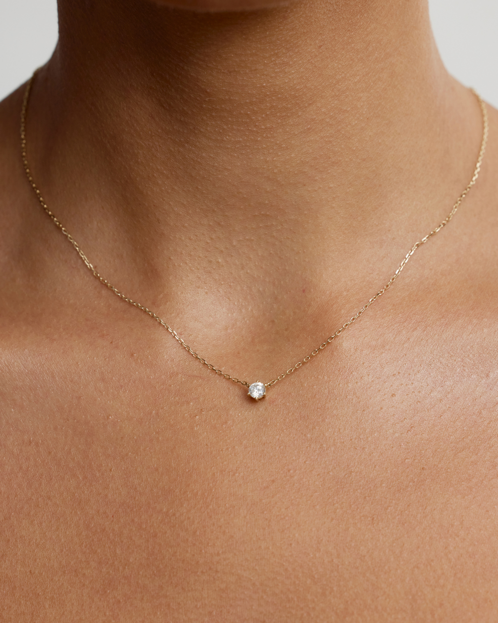 Round Solitaire Diamond Necklace - 0.50ct