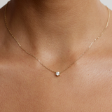 Round Solitaire Diamond Necklace - 0.50ct