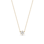 Round Solitaire Natural Diamond Necklace classajewellers