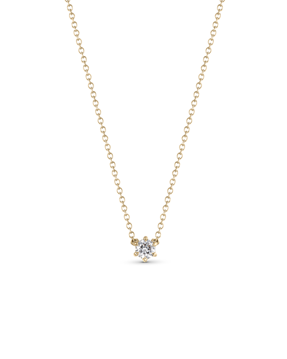Round Solitaire Diamond Necklace classajewellers