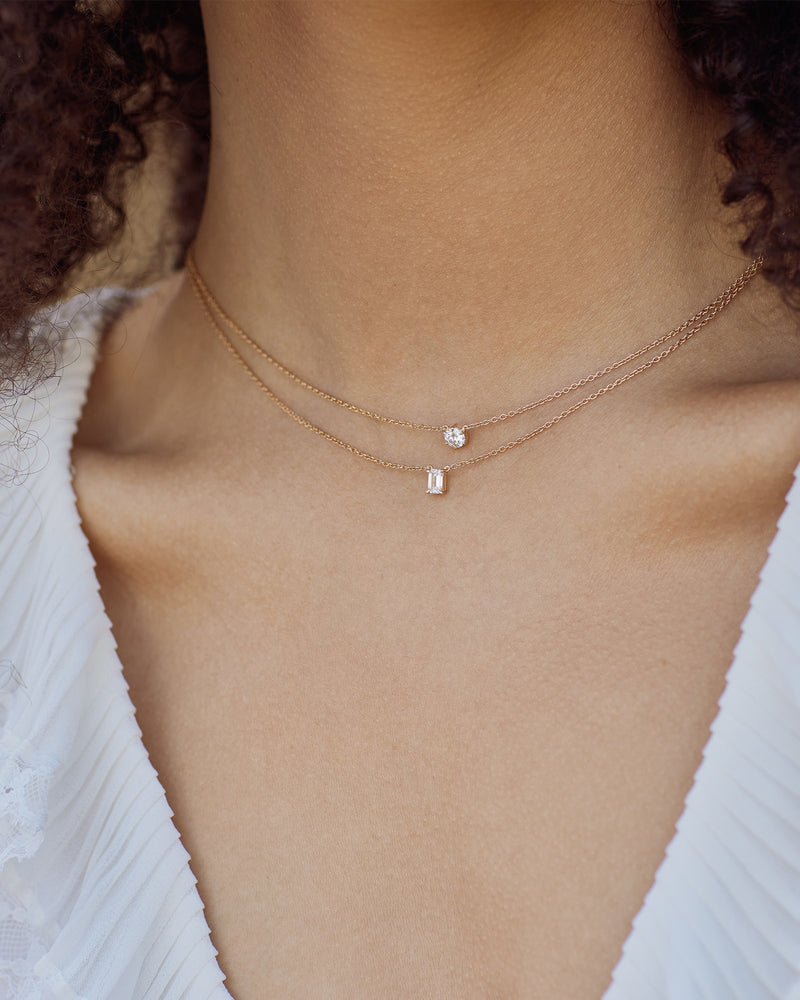 Round Solitaire Diamond Necklace - 0.30ct