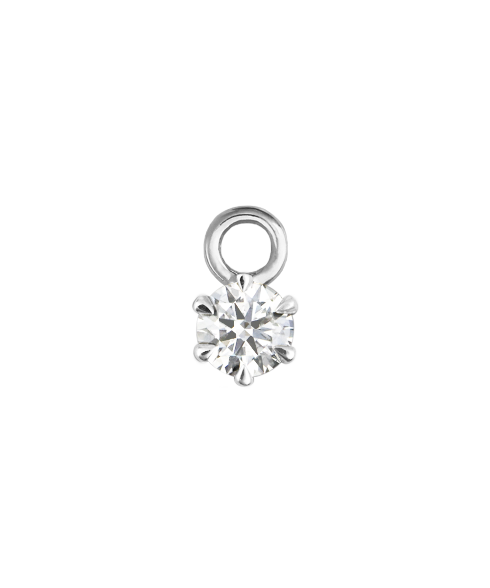 Round Diamond Charm