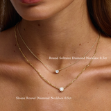 Round Solitaire Diamond Necklace