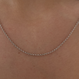 Rounded Cable Chain Necklace with Parrot Clasp