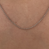 Rounded Cable Chain Necklace with Parrot Clasp 50cm
