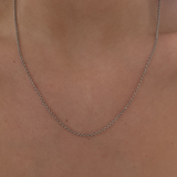 Rounded Cable Chain Necklace with Parrot Clasp 50cm