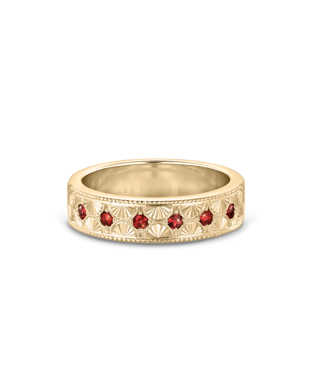 Beatrice Hand Engraved Band classajewellers