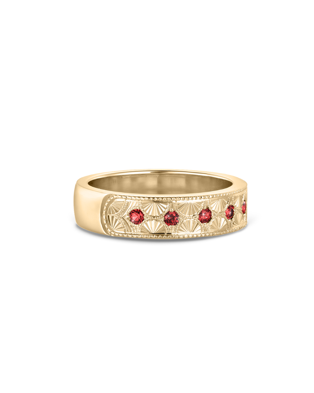 Beatrice Hand Engraved Band classajewellers